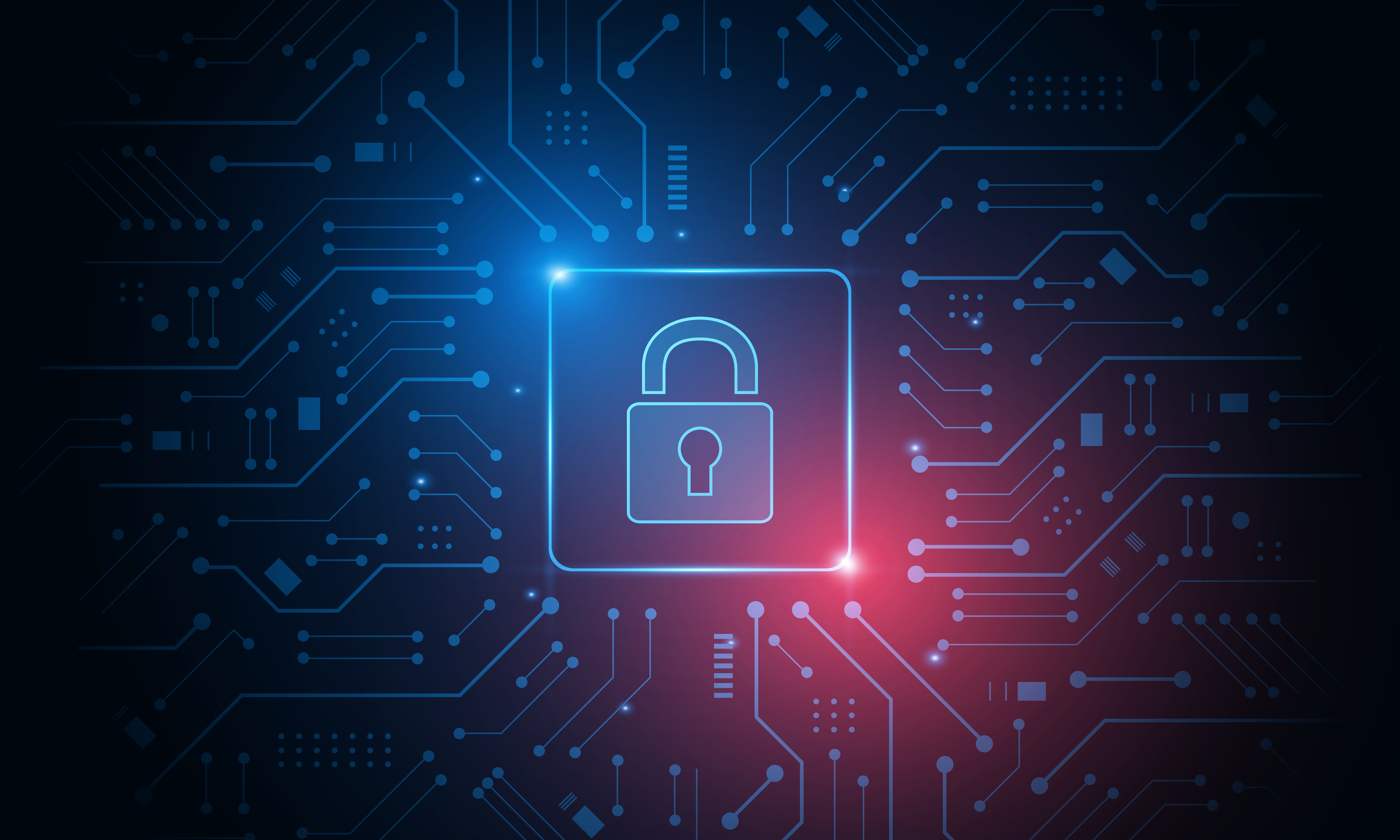 Cybersecurity padlock