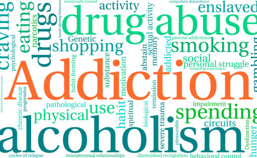 addiction-word-cloud-on-white-background