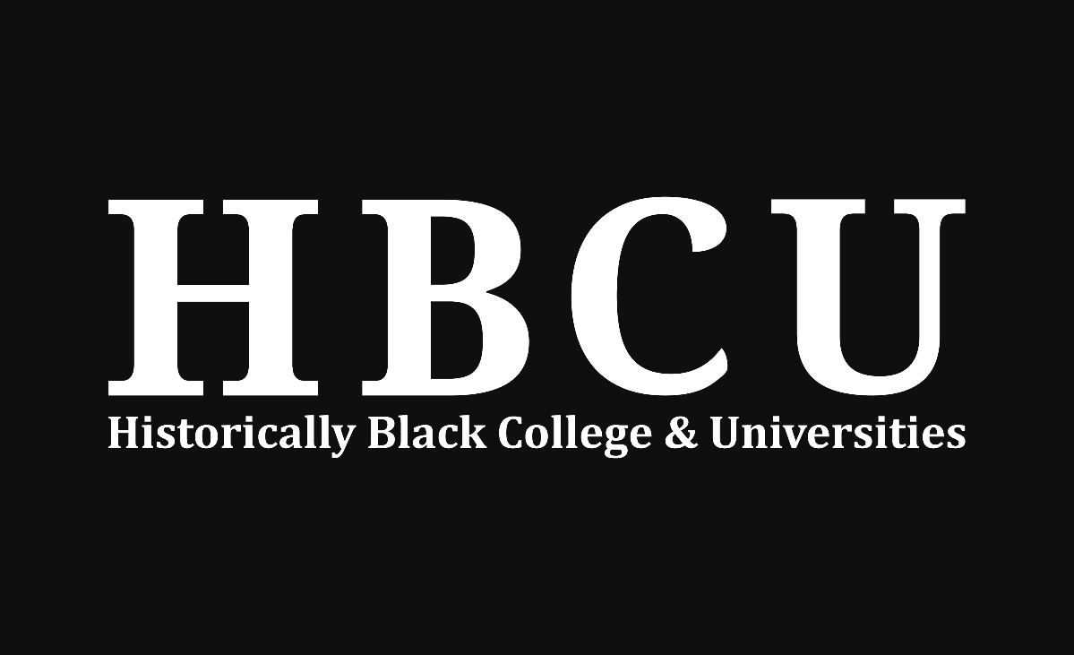  Black rectangle with white writing that says: Historically Black Colleges and Universities