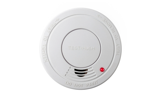 Close-up photo of a smoke detector