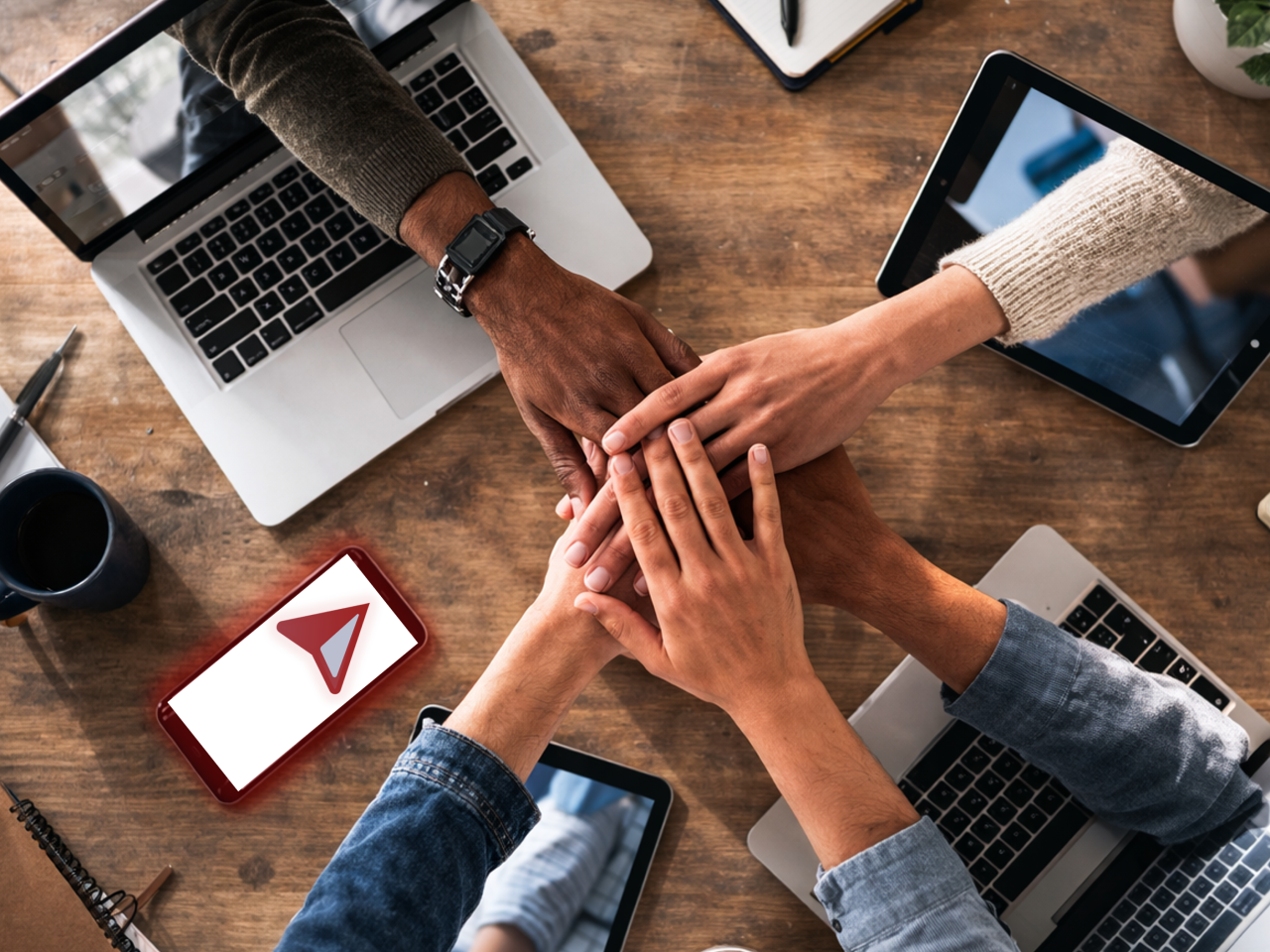 Hands Joining Together