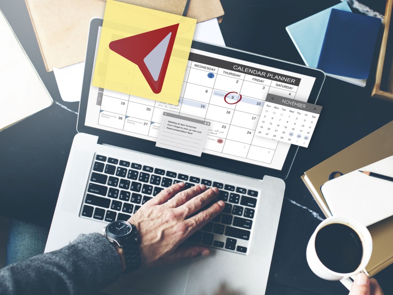 Laptop calendar features